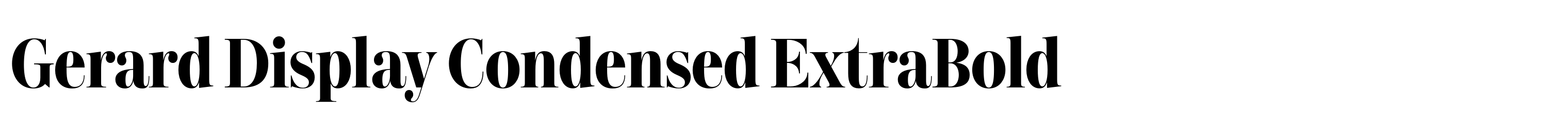 Gerard Display Condensed ExtraBold